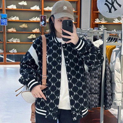 MLB外套男女NY老花满标秋冬上衣情侣夹克防风保暖棒球服3AJPM0641