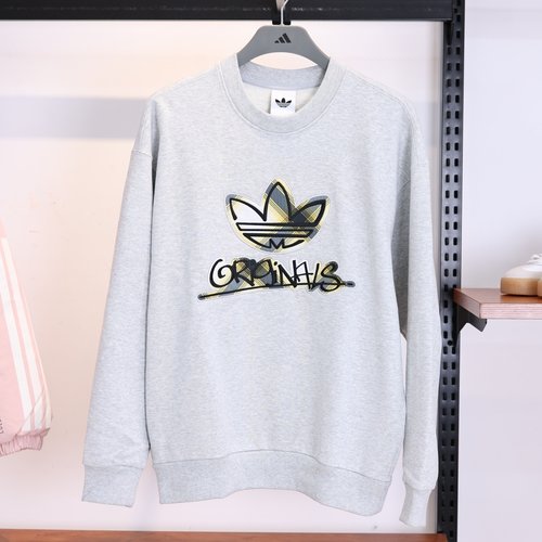 阿迪达斯男子运动圆领套头衫卫衣