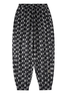 MLB裤子男女同款NY复古老花满标情侣秋冬情侣运动长裤3AWPM0134