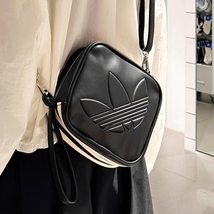 adidas阿迪达斯三叶草小方包男女通用25新款 运动单肩斜挎包JC6004