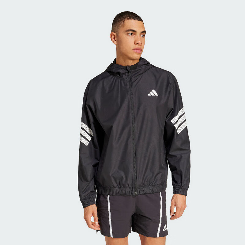 Adidas阿迪达斯男子25新款GYM+3S WNDBREAK运动夹克外套JM6753