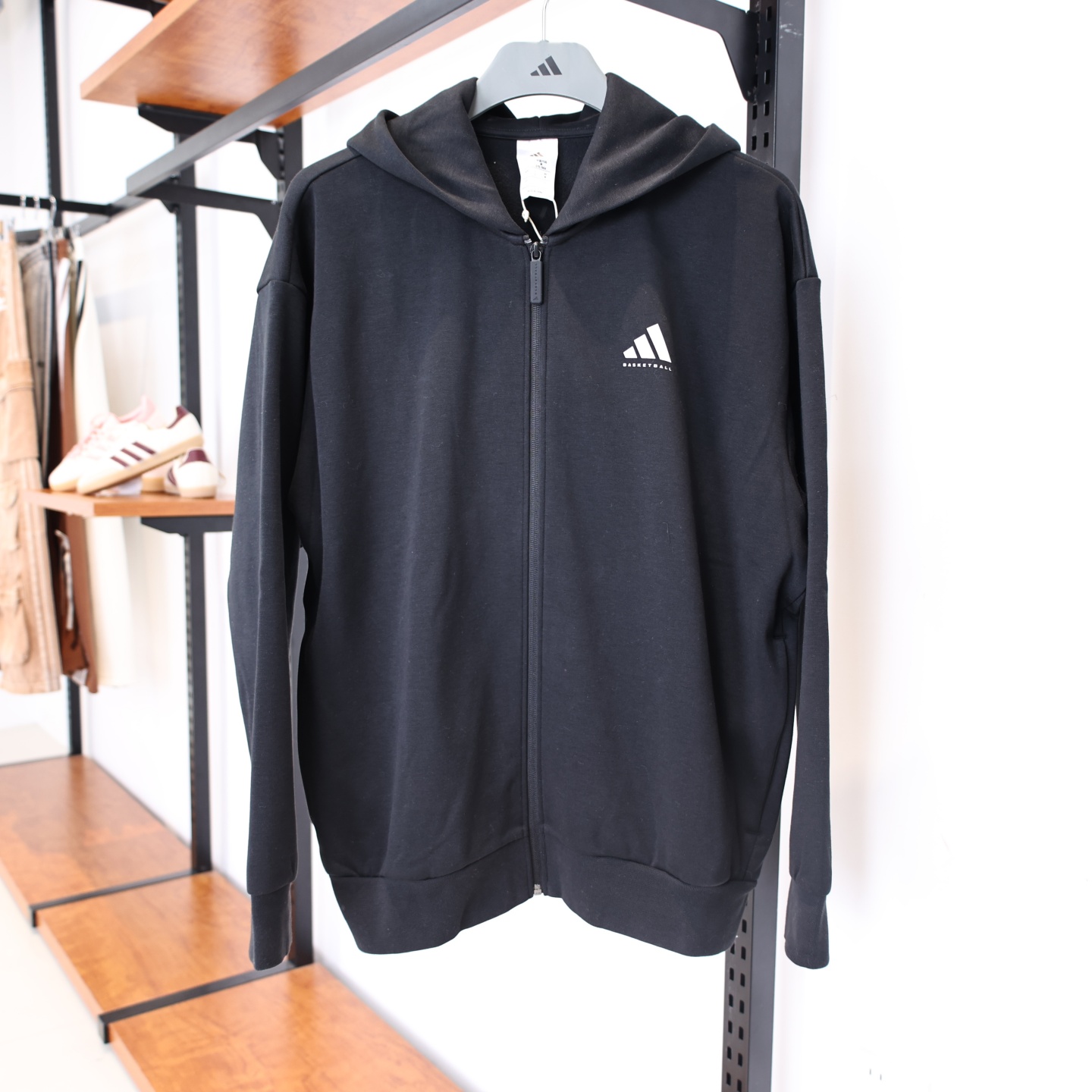 阿迪达斯男女同款连帽开衫外套