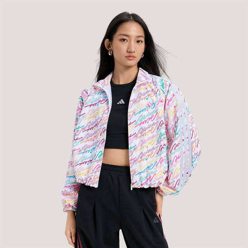 阿迪达斯女舞动系列连帽拒水夹克
