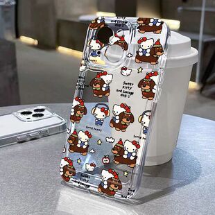 vivo腊肠狗Kitty手机壳HelloKitty小狗hello犬KT猫iQOO13满屏OPPO可爱Reno12Pro套neo10女11适用x200透明s20+