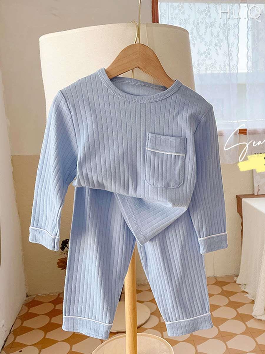 春秋款儿童家居服男宝宝内衣套装纯棉女童睡衣两件套婴儿秋衣秋裤