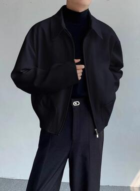 Cleanfit双拉链行政夹克男 秋冬季韩系高级感飞行上衣轻熟风外套