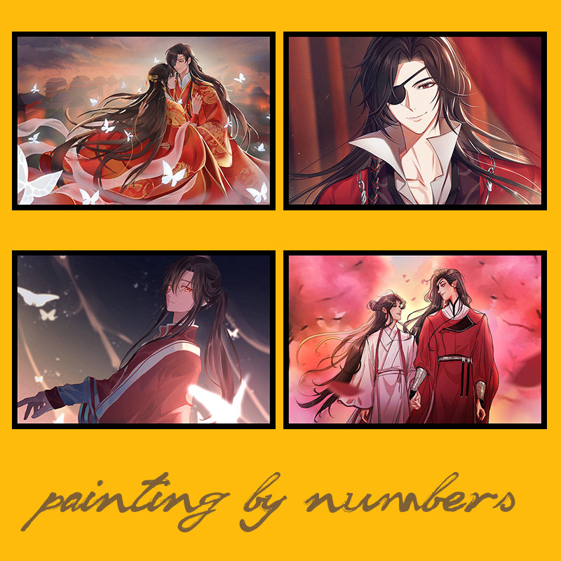 耽美古风动漫人物谢怜 diy数字油彩画唯美手绘涂鸦卧室宿舍装饰画