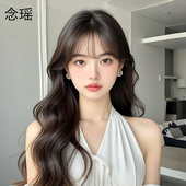 假发全头套女长卷发大波浪真人发丝自然无痕蕾丝递针整顶假发套女