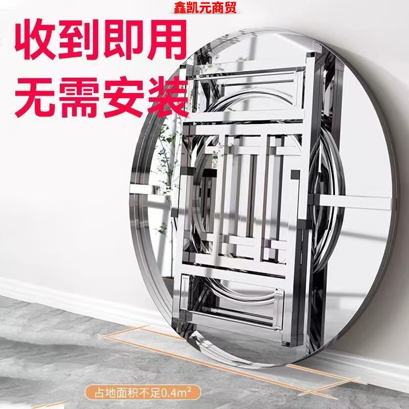 不锈钢圆桌内置转盘折叠桌大圆桌旋转餐桌酒席饭店电磁炉火锅桌,住宅家具,岛台餐桌,淘宝优惠券,粉丝福利购,淘宝优惠卷