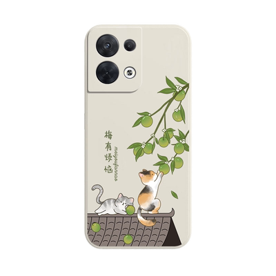 oppoReno8硅胶卡通文字手机壳