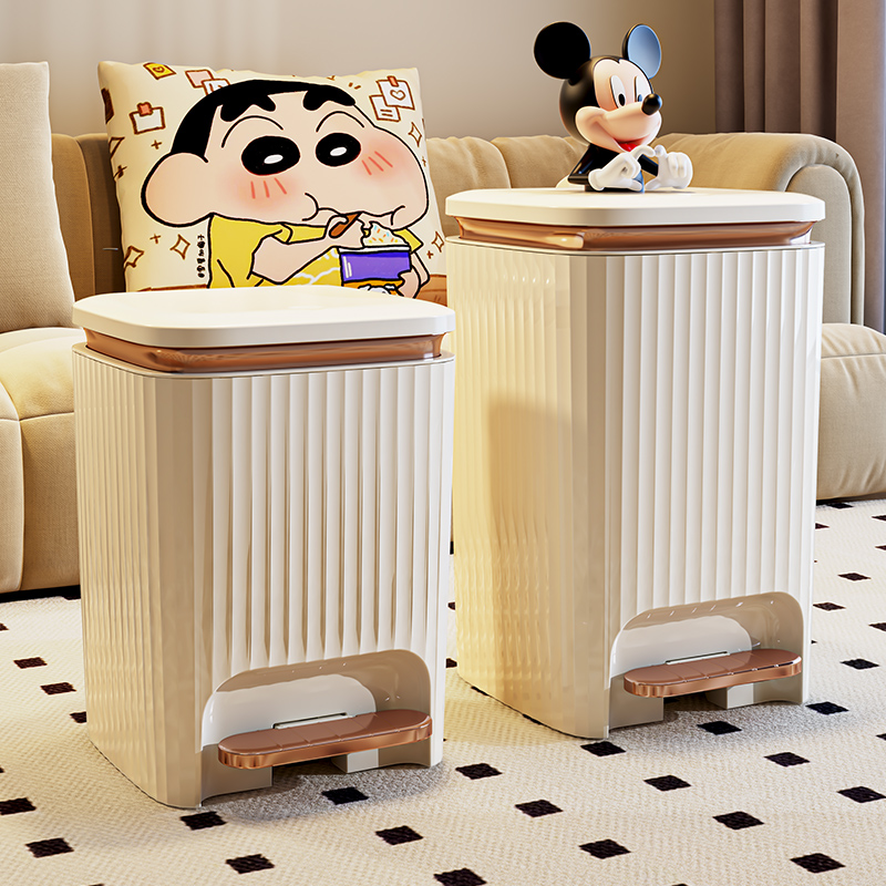 垃圾桶家用2023新款脚踩带盖大容量卫生间厕所客厅轻奢厨房脚踏式