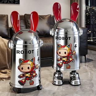 垃圾桶家用2025新款大号大容量可爱高颜值客厅轻奢高档厕所卧室桶