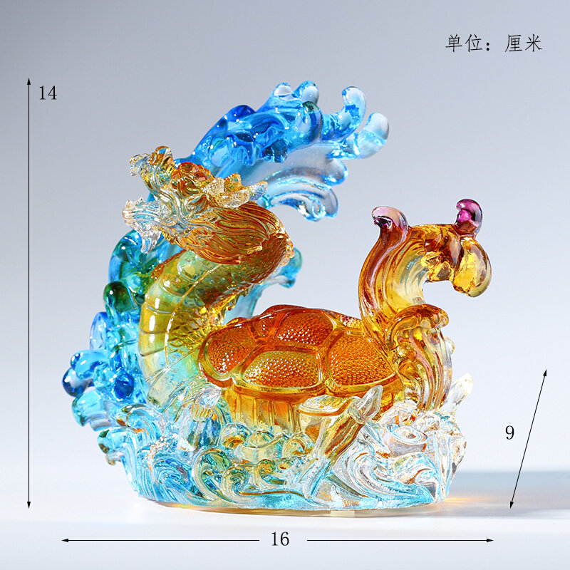 琉璃龙龟八卦金钱龟四神兽工艺品家居故宫文创酒柜装饰品中式摆件