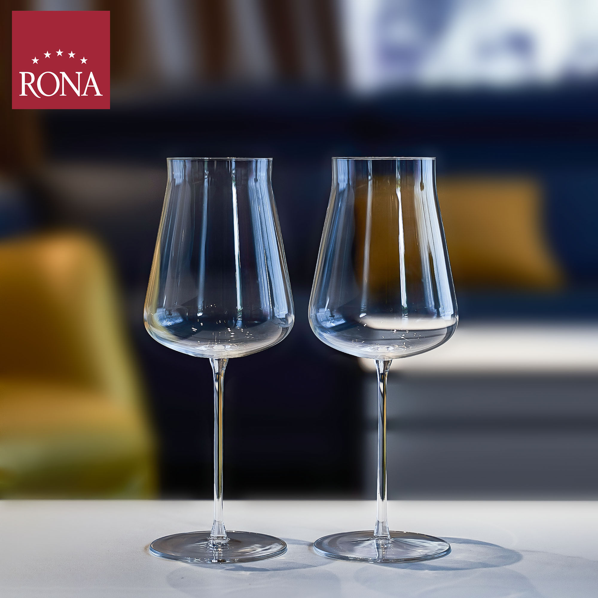 RONA洛娜进口北极星波尔多红酒杯高脚水晶玻璃轻薄2只红酒杯套装