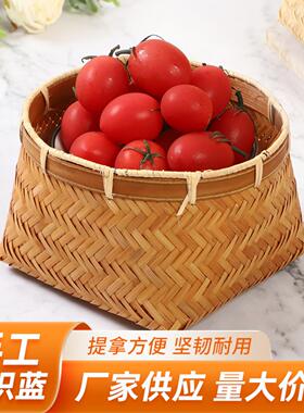 竹制品竹编筐干果盒家用桌面