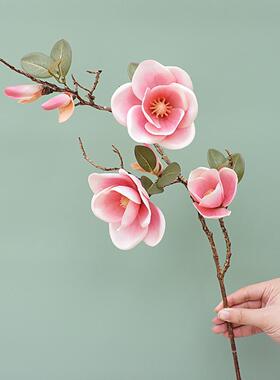 玉兰3头秋色莲心仿真花假花家居