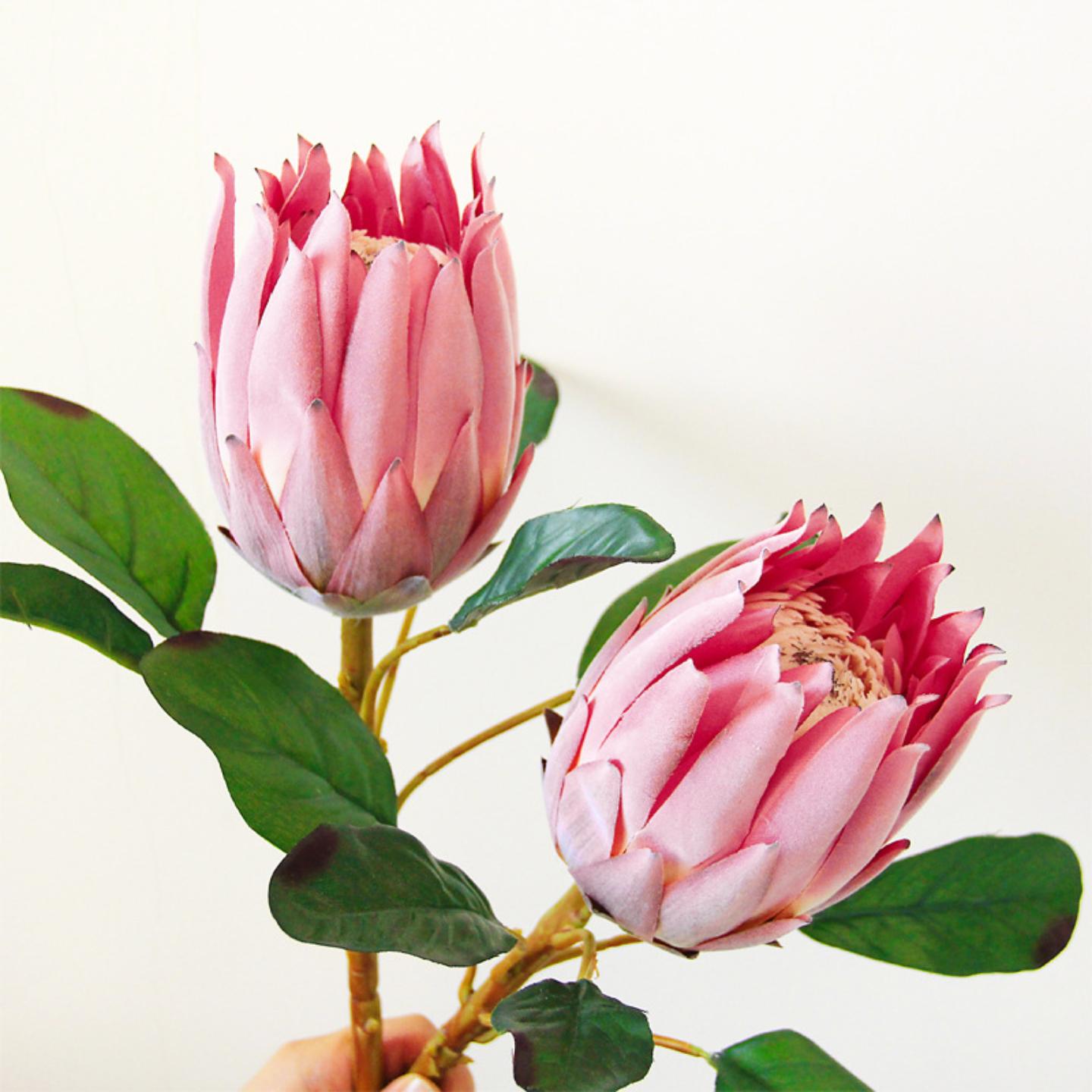 中式禅意仿真花束帝王花家居装饰