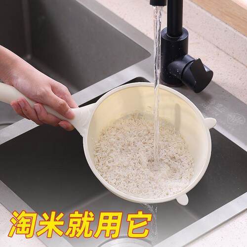 小熊多果功能滤过勺家用过滤网超细隔渣浆淘豆米水过滤勺355淘米