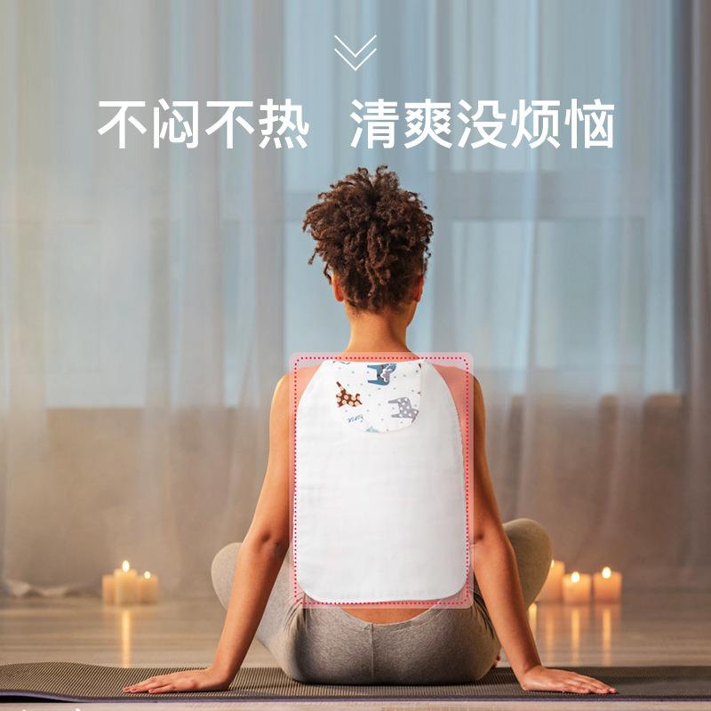 成人动吸汗巾女大人孕妇儿童运背背纯部棉垫背产妇后汗巾584产后
