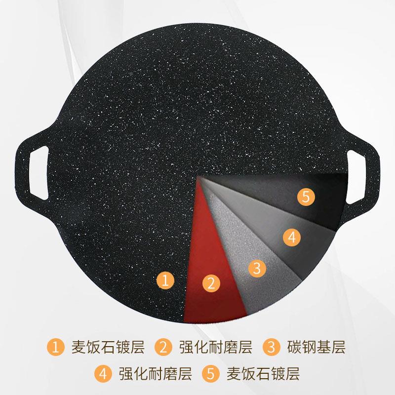 烤肉炉盘户外麦饭石卡AL102102式炉烧户肉外烤锅韩板式铁烧电磁煎