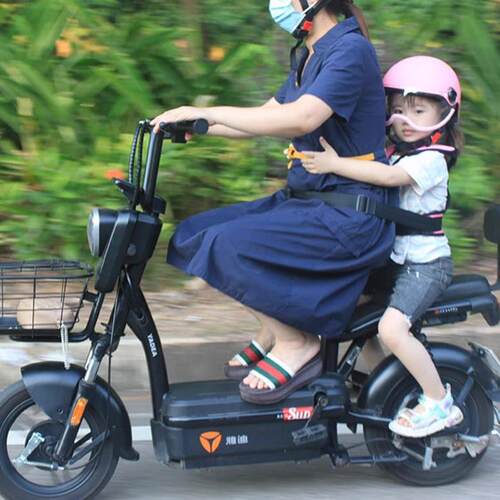 动车机车儿童婴安全带电娃行坐电动车骑宝宝绑带小孩抱袋防摔神器