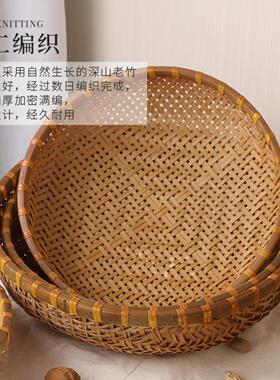 竹编馒头筐制品馒头馍筐筲簸箕