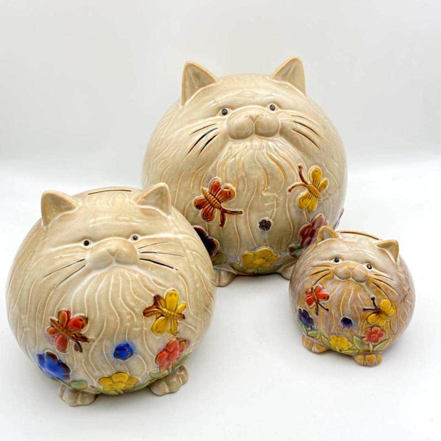 陶瓷工艺品摆件只进不出招财猫