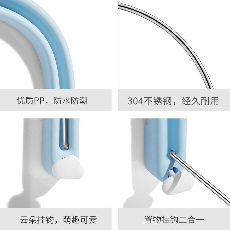 清虹仓浴室折叠SN08彩脸盆架 免打 孔无痕挂纳钩 卫生间脸盆收架