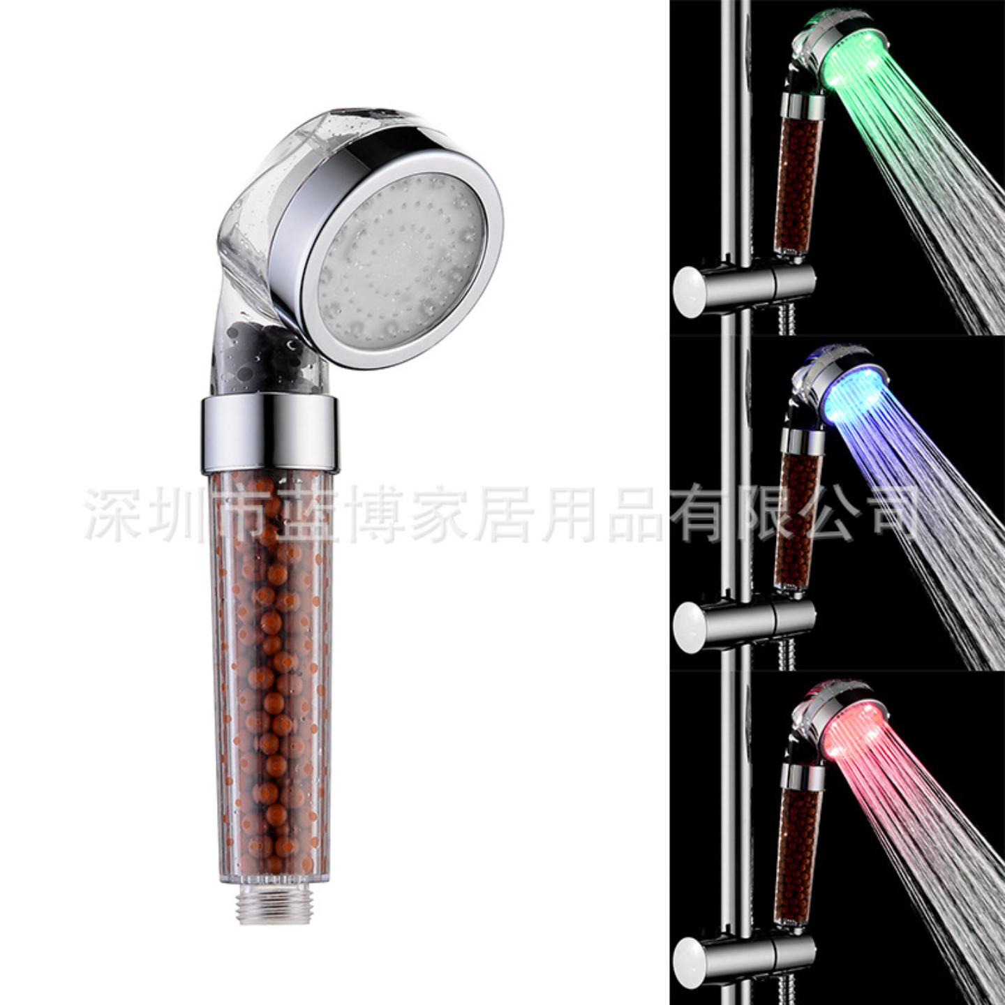 负离子LED花洒SPA淋浴小号温控/