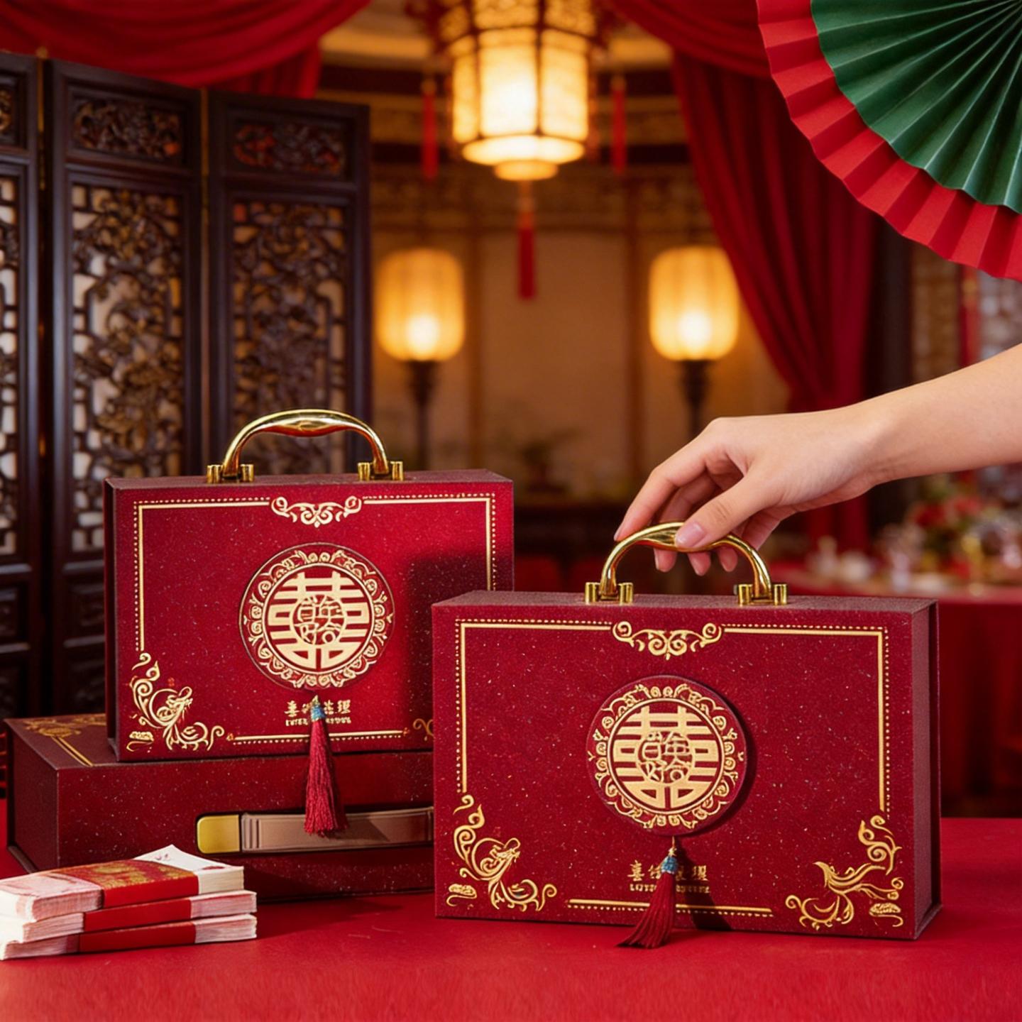 订婚彩礼钱盒子高档礼金箱结婚