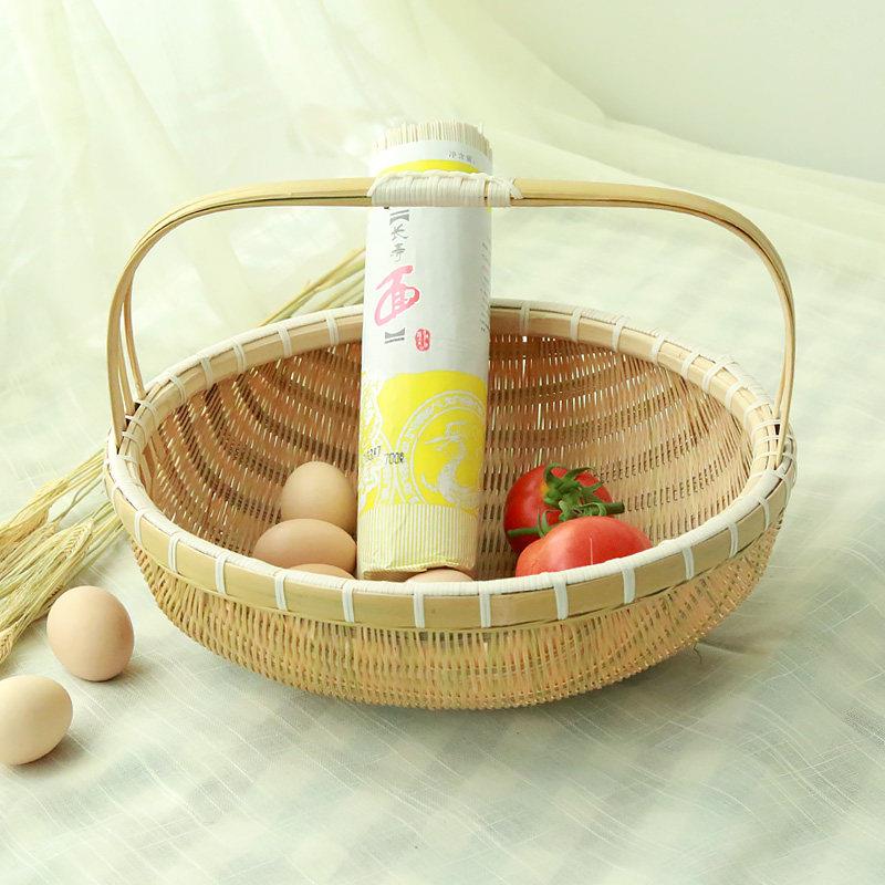 竹编菜篮 竹篮子 2023 386果篮 水用意家收纳筐环保天然竹编创菜
