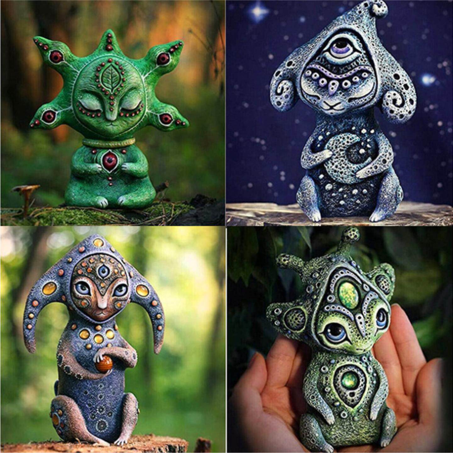 独立站幻想生物装饰树脂工艺品摆件庭院花园雕塑桌面创意