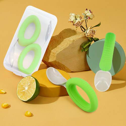 宝宝PPSU叉勺硅胶短柄训练学吃饭