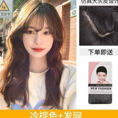 假发真发全真人发全头套长发前中长发套发丝长卷发自然圆脸网红款