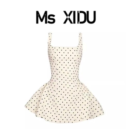 Ms XIDU 双轨虞书欣姜暮同款设计感波点连衣裙高级感蓬蓬短裙女夏