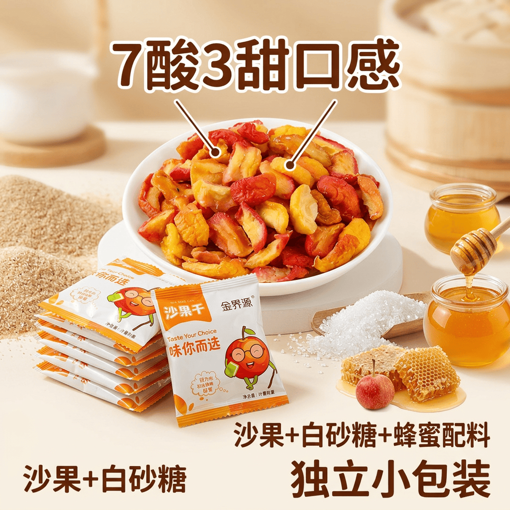 呼伦贝尔 扎兰屯 沙果干 酸甜开胃独立小袋装蜜饯零食