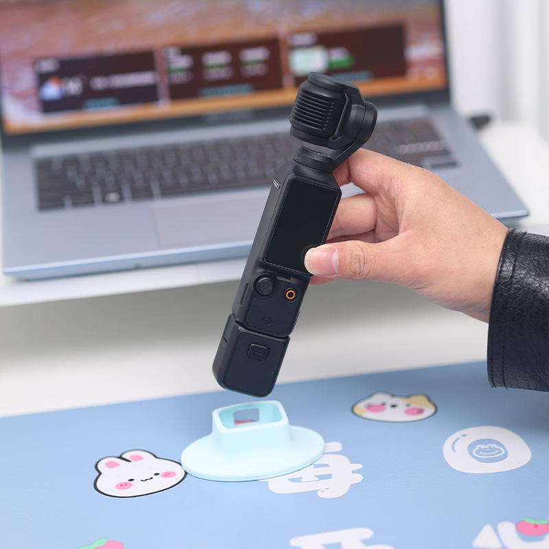 适用大疆pocket3桌面硅胶底座 相机防滑支架配件保护套硅胶防滑