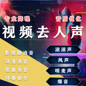 降噪消音伴奏人声分离消除噪音音频处理声音后期音乐剪辑去除杂音