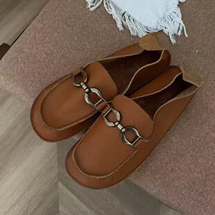 软底软面舒适透气一脚蹬女单鞋 2025春季 乐福鞋 女鞋 新款