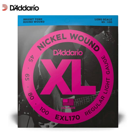 达达里奥（D'Addario）EXL170美国进口电贝司琴弦镀镍钢Bass四弦