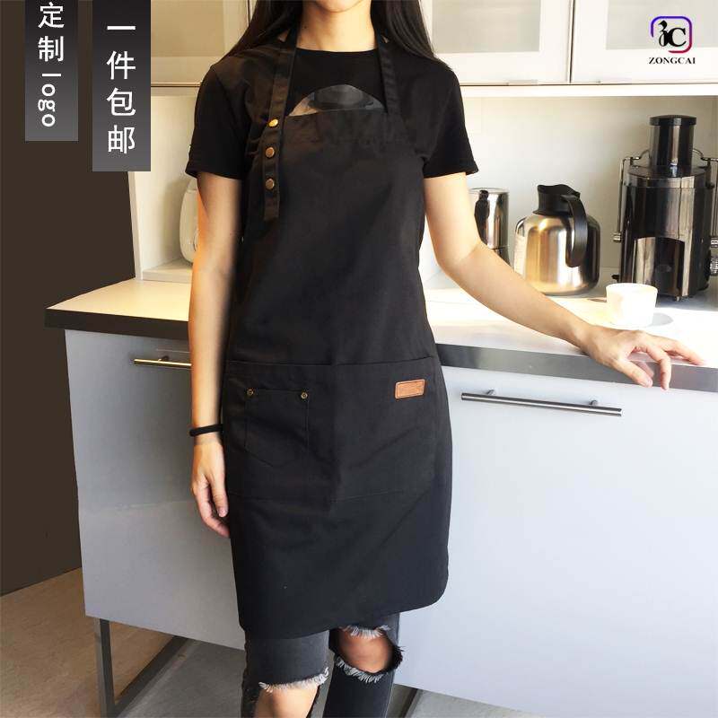 canvas apron custom printed waterproof tea coffee shop