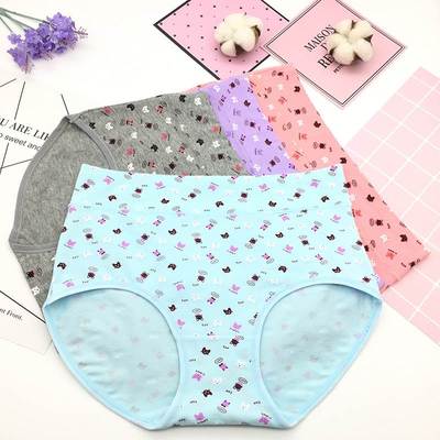 Women Seamless Lace High Waist Underwear Brief Knicker Panty