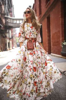 s Boho Floral Maxi Dress Party Evening Summer Beach Sundress
