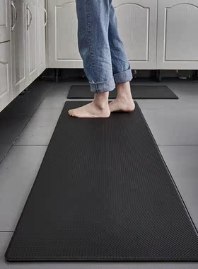Thick pu floor mat kitchen non-slip washed leather door mat