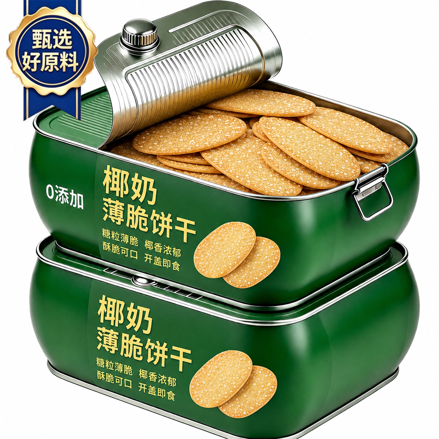 椰奶薄脆饼干零食椰香巧克力旗舰店糖粒解馋整箱早餐好吃椰蓉酥脆