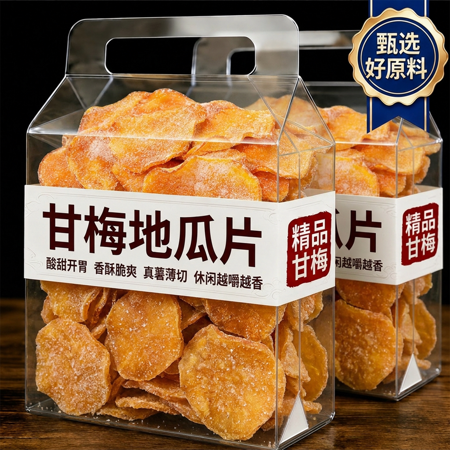 非油炸甘梅地瓜片红薯片干番薯片香脆番薯干休闲小吃解馋原切健康