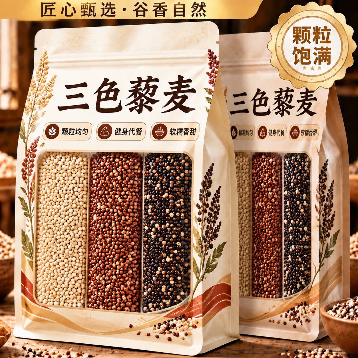 正宗三色藜麦米白藜麦高原粗粮非即食青海五谷杂粮糙米主食黎麦饭