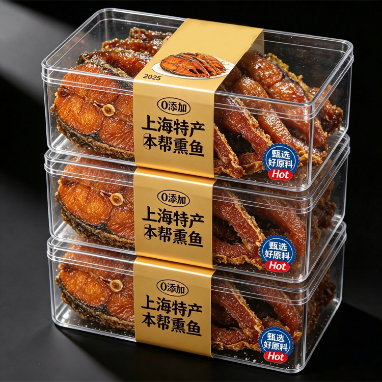 【老字号】上海特产熏鱼开袋即食熟食酥鱼干块苏式爆鱼排卤味零食