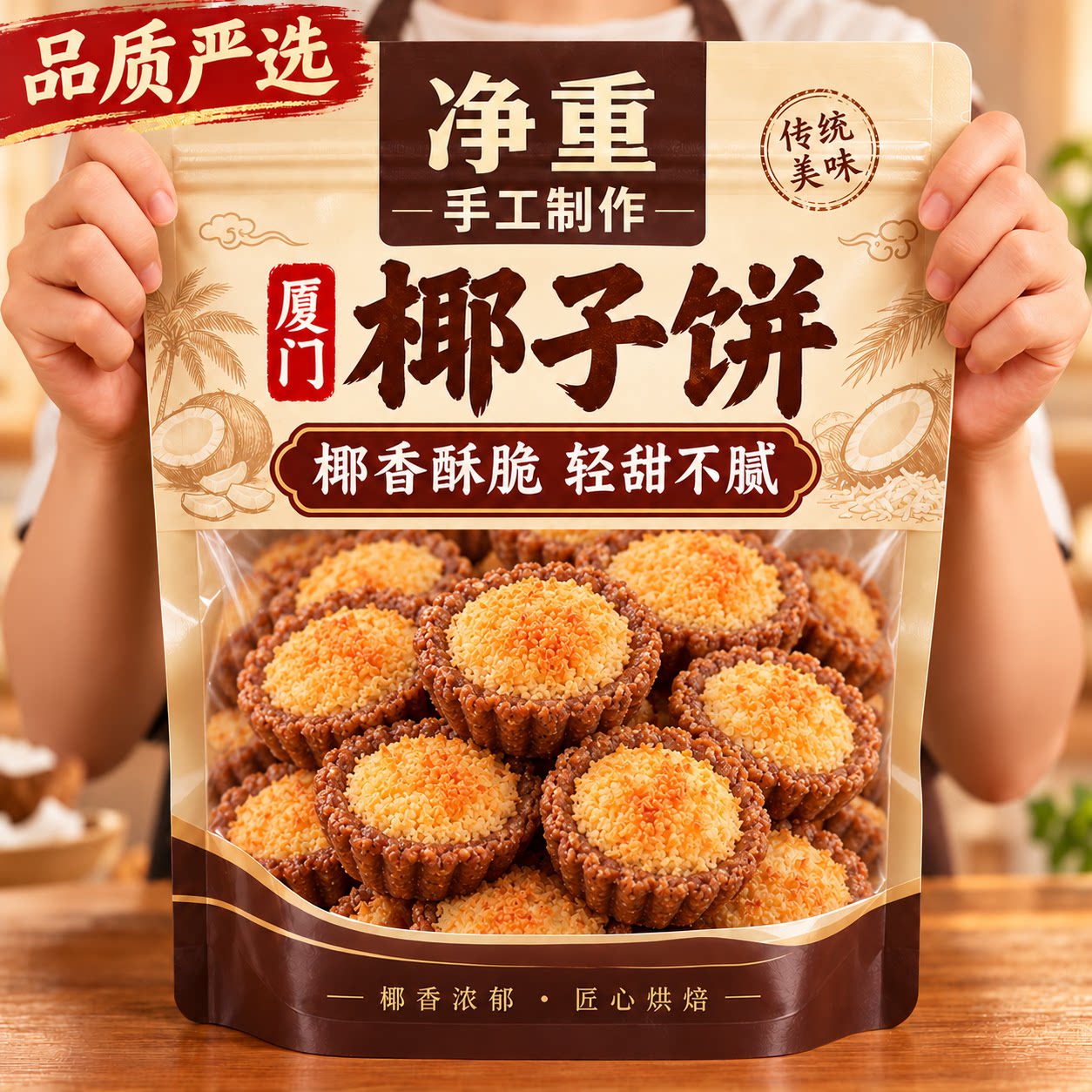 厦门特产椰子饼芝士黄油味椰蓉酥饼干早餐面包小零食休闲食品小吃