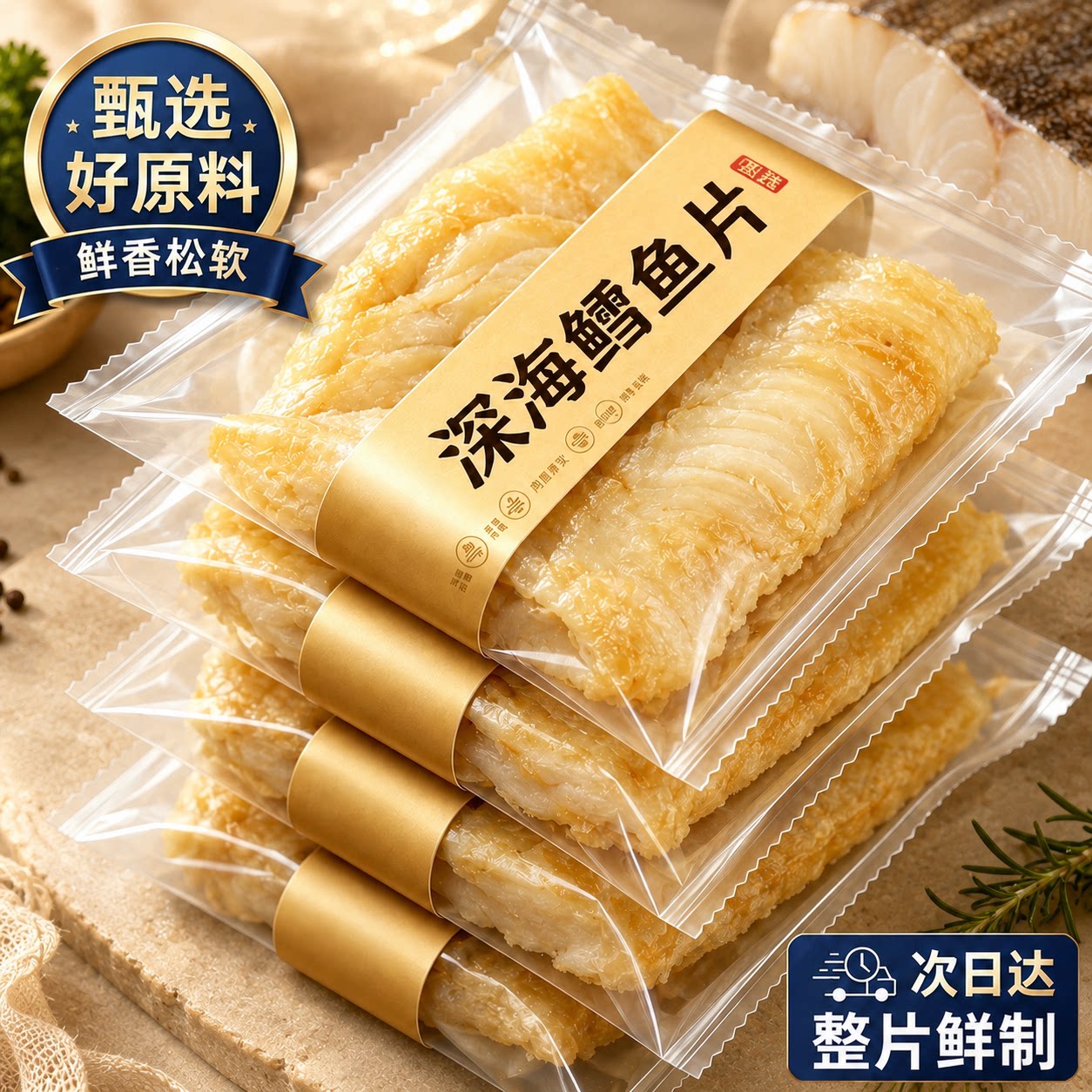 0污染 深海烤鳕鱼片烤鱼片官方旗舰店无添加低脂海鲜零食孕妇即食图片